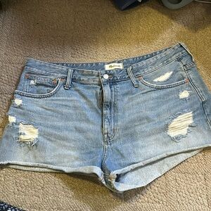 NWT Madewell Relaxed Fit Denim Shorts Renfield Wash Size 33